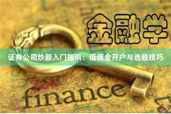 证券公司炒股入门指南:低佣金开户与选股技巧